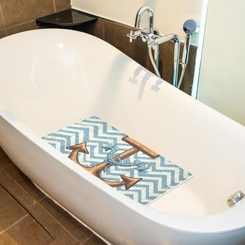 Shower Mat Non Slip, Anchor Zigzag Pattern Anti Slip Bath Mat - Image 5