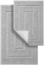 GRANNY SAYS Gray Bathroom Rugs Set 2 Piece, Soft Microfiber Bath Mats by GRANNYSAYS