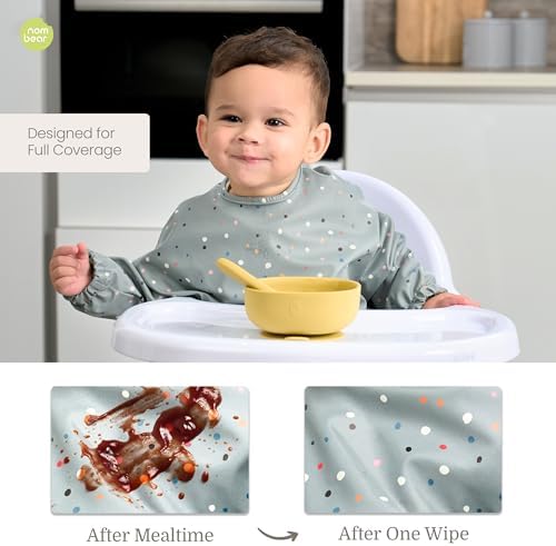 Waterproof Smock Baby Bibs for Eating - Image 2