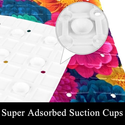 Non Slip Bathtub and Shower Mat 26.8x15.1 inch, Bath Mat - Image 3