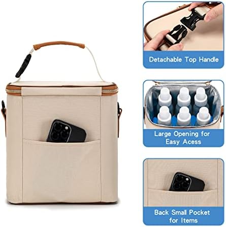 Breastmilk Cooler Bag with Ice Pack Fits 6 Baby Bottles Up to 9 Ounce, Baby - Image 4