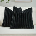 FUTEI Pack of 2 Faux Fur Throw Pillow Covers 20x20 Inch by FUTEI