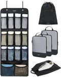 BAGSMART Hanging Compression Packing Cubes 6 Set Cruise Travel Essentials by BAGSMART