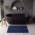 GRANNY SAYS Blue Bathroom Rug 16" x 24", Non-Slip Microfiber Bath Mat by GRANNYSAYS