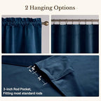 StangH Navy Blue Valance for Windows Scalloped 52x18 Inch, 1 Panel - Image 4