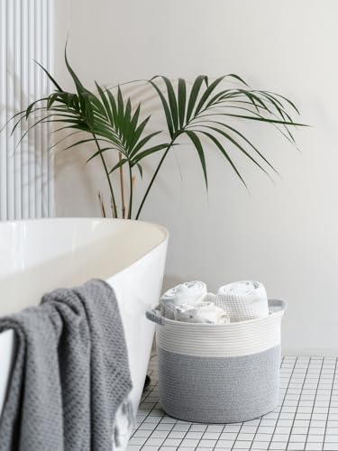 Blanket Basket for Living Room, Woven Rope Storage Basket - Image 5
