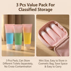 3PCS 60ml/2oz Empty Refillable Pink Soft Silicon Squeeze Tube Portable Travel - Image 6