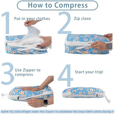 8 Pcs Compression Packing Cubes - Image 2