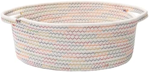 JMvicyroam Small Woven Basket, Empty Gift Basket, Colorful/1 Pack by JMvicyroam