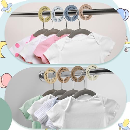 8 Pcs Infant Closet Dividers Nursery, Earth Stone Color - Image 5