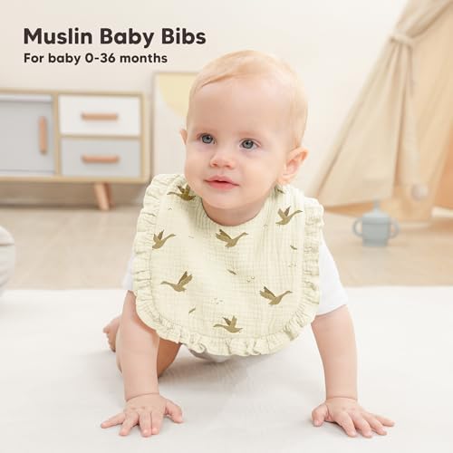 Bearmoss 8 Pack Muslin Baby Bibs - Image 2