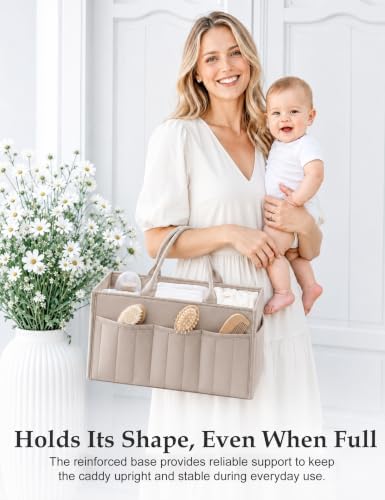 Quilted Diaper Caddy Organizer - Image 6