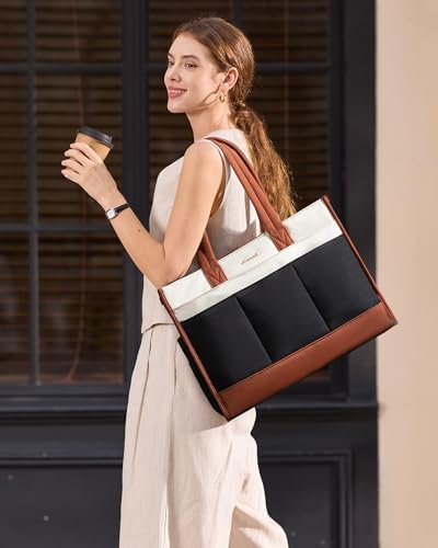 LOVEVOOK Work Tote Bag for Women, 17.3 Inch Laptop Bag - Image 2