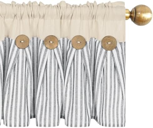 ASPMIZ Farmhouse Cotton Linen Valances - Image 2