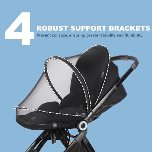 Mosquito Net for Stroller, Universal Bug Net for Stroller, Car Seats, Mini Cribs - Image 3