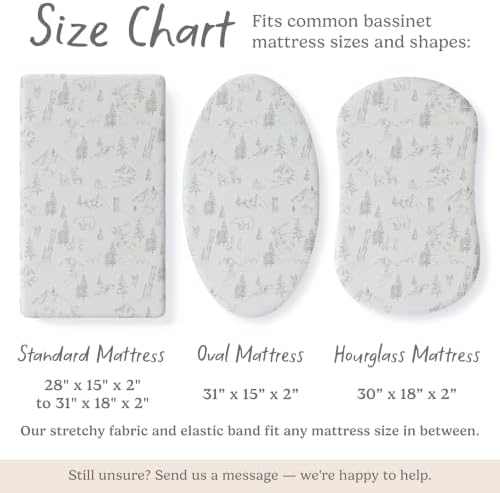 Sorrel + Fern Baby Bassinet Sheets 2-Pack, Fitted Soft - Image 5