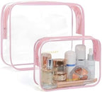 BAGSMART Clear Toiletry Bag 2-Pack TSA Approved Water-Repellent by BAGSMART