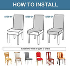 Genina Waterproof Dining Chair Covers Set of 4 Parsons Chair Slipcovers - Image 5