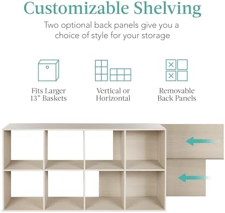 Best Choice Products 8-Cube Storage Organizer, 13.5in Shelf Opening, Display - Image 3