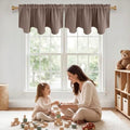 NICETOWN Cappuccino Blackout Scalloped Tier Drape by NICETOWN