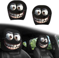 2PCS Funny Cartoon Car Headrest Covers, Cute Funny Cartoon Eyes Car Seat Head by SSFUN