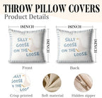Cute Blue Silly Goose Pillow Cover Toddler Boy Bedroom Decor - Image 2