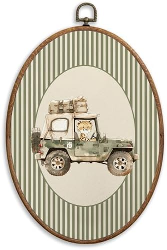 SONMYSULIL Leopard Adventure Nursery Wall Art Decor, Animal Nursery Oval Wall by Unknown