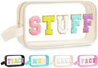 Kacctyen Stuff Letter Clear Makeup Bags by Kacctyen