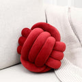 Petrella Burgundy Knot Pillow Ball, 11 Inch Round Decorative Pillow by Petrellatoy