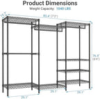 VIPEK V5 Plus Heavy Duty Clothes Rack, Large Modular Closet System - Image 6