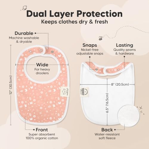KeaBabies 8-Pack Organic Baby Bibs - Image 3