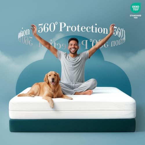 Utopia Bedding Mattress Protector Zippered Full Size Size, 100% Waterproof Bed - Image 4