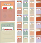 24 Pcs Boho Plastic Oversized Wall Pockets by Wiooffen