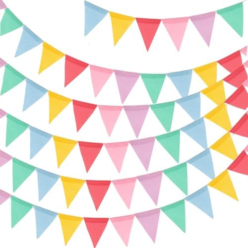 G2PLUS Pennant Banner, Triangle Flag Bunting and Decorative Garland by G2PLUS