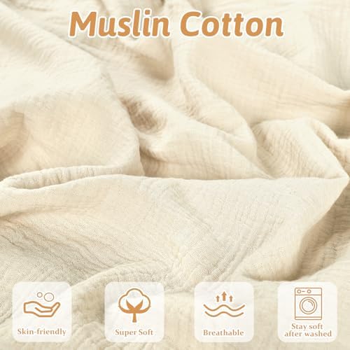 Hooyax Muslin Baby Lounger Cover 1 Pack, 100% Cotton Soft & Breathable Infant - Image 2