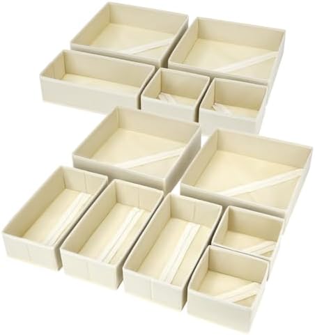 DIMJ Drawer Organizer Clothes, 12 Pack Dresser Organizer, Foldable Closet by DiMJ