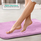Clara Clark Bathroom Rug Set, 2 Piece Velvet Memory Foam Bath Mats - Image 2