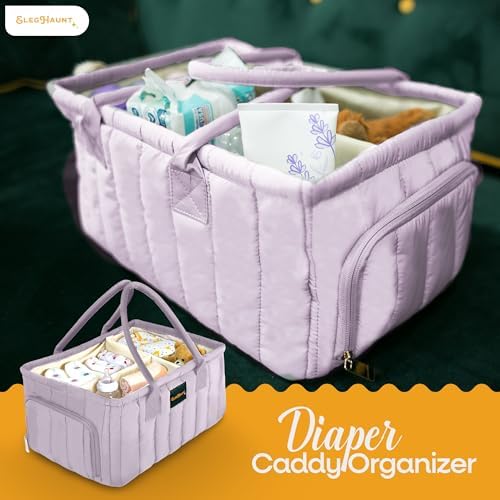 Baby Diaper Caddy Basket Organizer-Sturdy, Breathable & Washable - Image 2