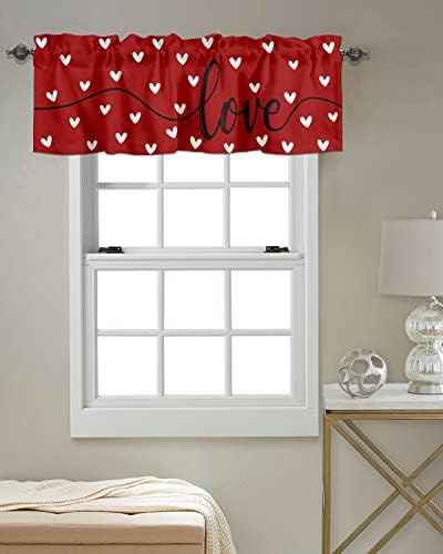 Valentine's Day Eucalyptus Love Hearts Kitchen Curtains Valances - Image 3