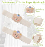 Cute Cartoon Animal Curtain Tiebacks 4Pcs Drape Rope Holdbacks - Image 4