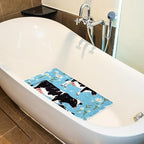 Bathtub Mat Non Slip 26.8x15.1In, Cow Daisies Bath Mat - Image 5