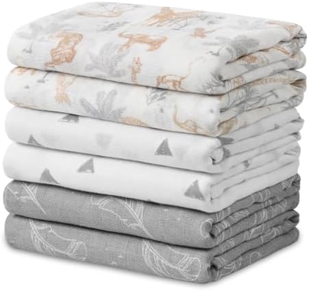 GLLQUEN BABY Receiving Blankets Muslin Swaddle Blanket by GLLQUENBABY
