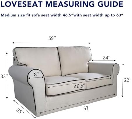 PureFit Stretch Loveseat Covers Fleece Couch Covers - Image 6