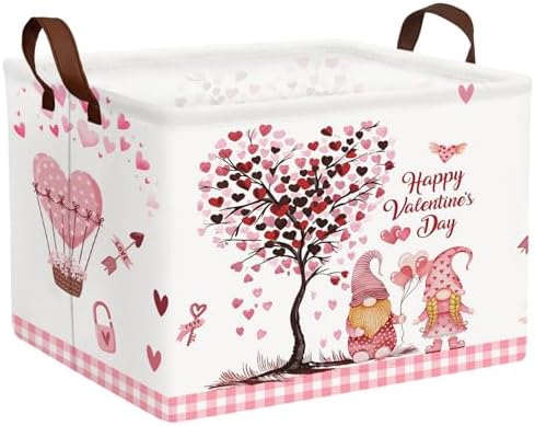 Valentine's Day Basket Gift for Empty Cute Heart Large Storage Bin for Kid and by ASKETAM