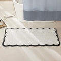 Ohocut Luxury Microfiber Scalloped Runner Rug, Anti Slip, Extra Soft by Ohocut