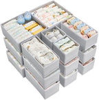 Vtopmart 18 Pack Baby Clothes Organizer, Foldable Fabric Drawer Bins by Vtopmart