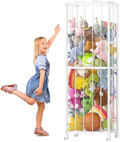 Stuffed Animal Storage Zoo Metal Toy Organizer 61x17x12.6in by Fixwal