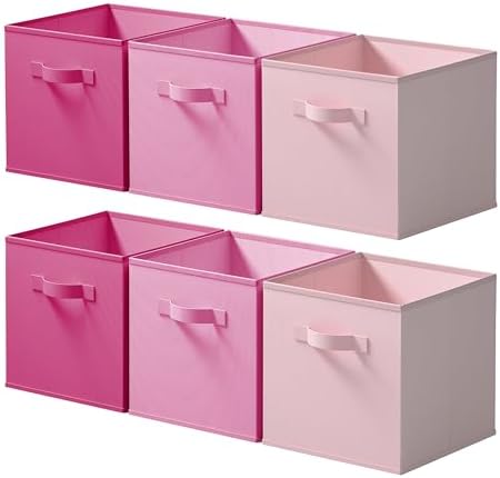Cupic Cupid 6-Pack 11x11 Storage Cubes, Fabric Cube Bins by CupicCupid