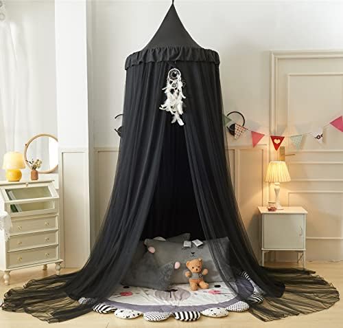 VETHIN Bed Canopy for Girls, Princess Round Dome Dreamy Mosquito Net Bedding - Image 5