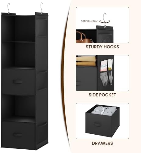 YOUDENOVA Hanging Closet Organizer, Hanging Shelves - Image 4